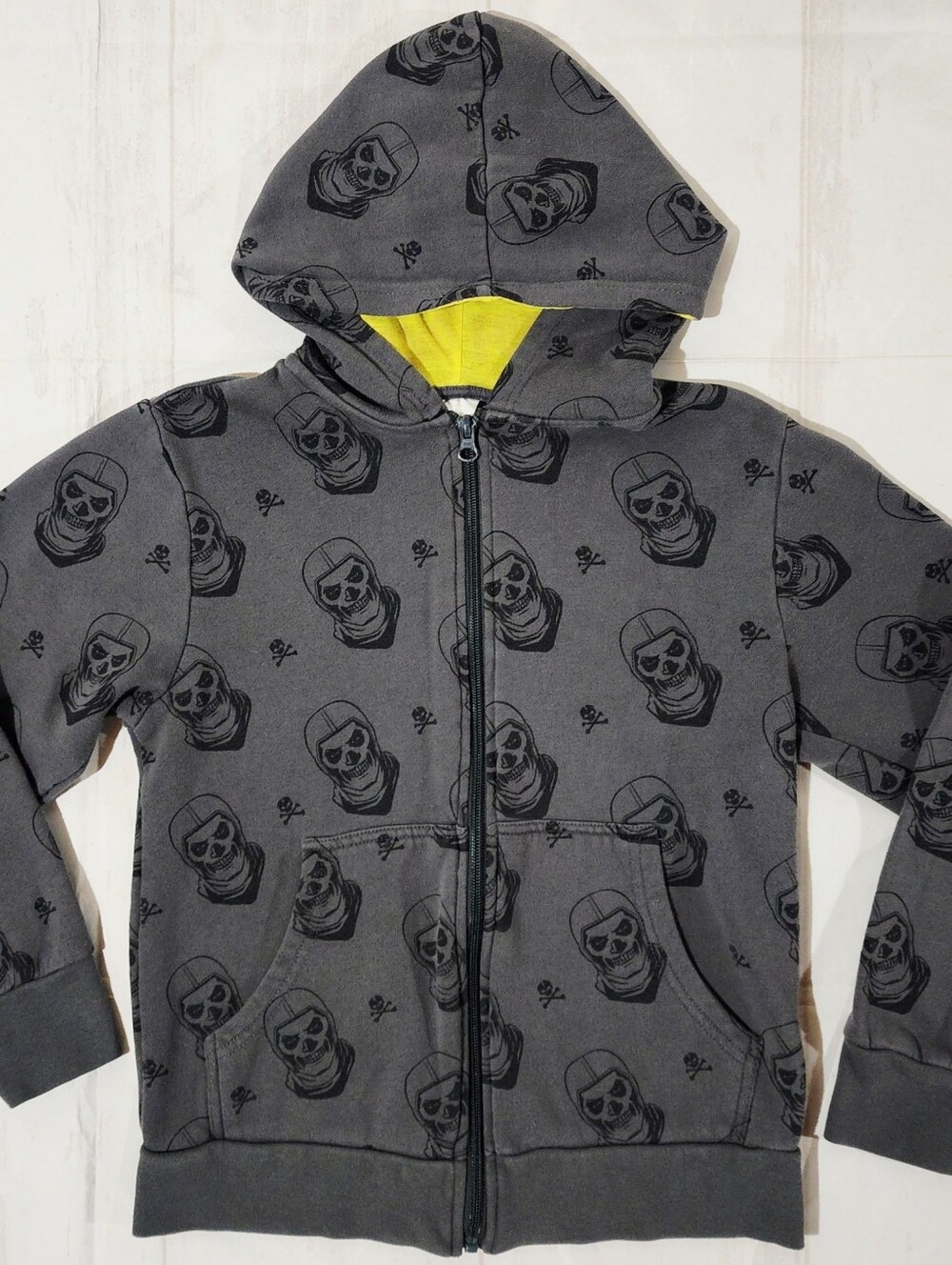 Fortnite Boys Medium Gray Graphic Print Full Zip Hoodie Sweatshirt
